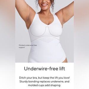 Honeylove 3X White Tank Bodysuit - New with Tags